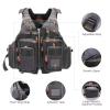 LIXADA Fly Fishing Vest Multi Pocket Adjustable Fishing Jacket Breathable Mesh Waistcoat Outdoor Fishing Gear for Men Women view 2