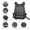 LIXADA Fly Fishing Vest Multi Pocket Adjustable Fishing Jacket Breathable Mesh Waistcoat Outdoor Fishing Gear for Men Women view 3