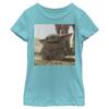 STAR WARS Girl's The Mandalorian The Child Square Frame T-Shirt - Tahiti Blue - Large view 1