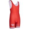 KO Sports Gear Unisex Wrestling Singlet for Adult Wrestlers - Wrestling Singlet for Men & Women - Bold Durable Uniform, Stretchy Breathable Material - Red, Adult Large view 2