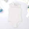 YOOJIA Kids Girls Floral Lace Ballet Dance Leotard Sleeveless Turtle Neck Gymnastic Bodysuit Ballerina Dancewear Ivory 13-14 view 3