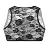 Freebily Sexy Men's Mesh See-Through Sleeveless Fishnet Muscle Crop Tank Top Vest Black Floral Lace Medium view 2