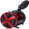 Sougayilang Trolling Reel Level Wind Conventional Reel Graphite Body Fishing Reel, Durable Stainless-Steel, Large Line Capacity-DTR30 Left Handle view 3