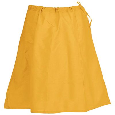 Indian Trendy Sari Petticoat Cotton Stitched Adjustable Waist Saree Underskirt Lining Skirt - One Size - Yellow 2