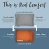 Klymit Drift Camping Pillow, Shredded Memory Foam Travel Pillow with Reversible Cover for Outdoor Use, Green, Large view 2