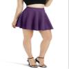 Urban CoCo Women's Basic Versatile Stretchy Flared Casual Mini Skater Skirt (M, Deep Purple) view 2