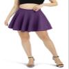 Urban CoCo Women's Basic Versatile Stretchy Flared Casual Mini Skater Skirt (M, Deep Purple) view 3