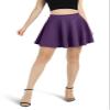 Urban CoCo Women's Basic Versatile Stretchy Flared Casual Mini Skater Skirt (M, Deep Purple) view 4