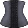 YIANNA Long Torso Waist Trainer for Women Tummy Control Latex Underbust Waist Corsets Cincher Hourglass Sports Girdle Body Shaper 4 Hooks, (Size L, Black)