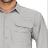linlon Mens Safari Shirts Long Sleeve UV Protection Hiking Fishing UPF 50+ Quick Dry Cooling Camping Travel Shirts#5066-Light Grey-M view 2