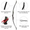TOPARCHERY Archery 57" Takedown Youth Recurve Bow Hunting Black Long Bow for Beginner Teenagers Right Left Hand Black - Draw Weight 30lbs 40lbs (40) view 3