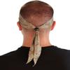 Martial Arts Style Jumbo Double Sided Tapered Ends Headband with Wooden Bead - Digital Desert Camouflage - 100% Cotton Self Tie or Use Bead. Headband with Tapered Ends. Made in the USA! view 2