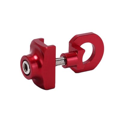 BESPORTBLE Bicycle Chain Tensioner Single Speed Bike Chain Adjuster Cycling Repair Tools for MTB Bike Bicycle (Red)