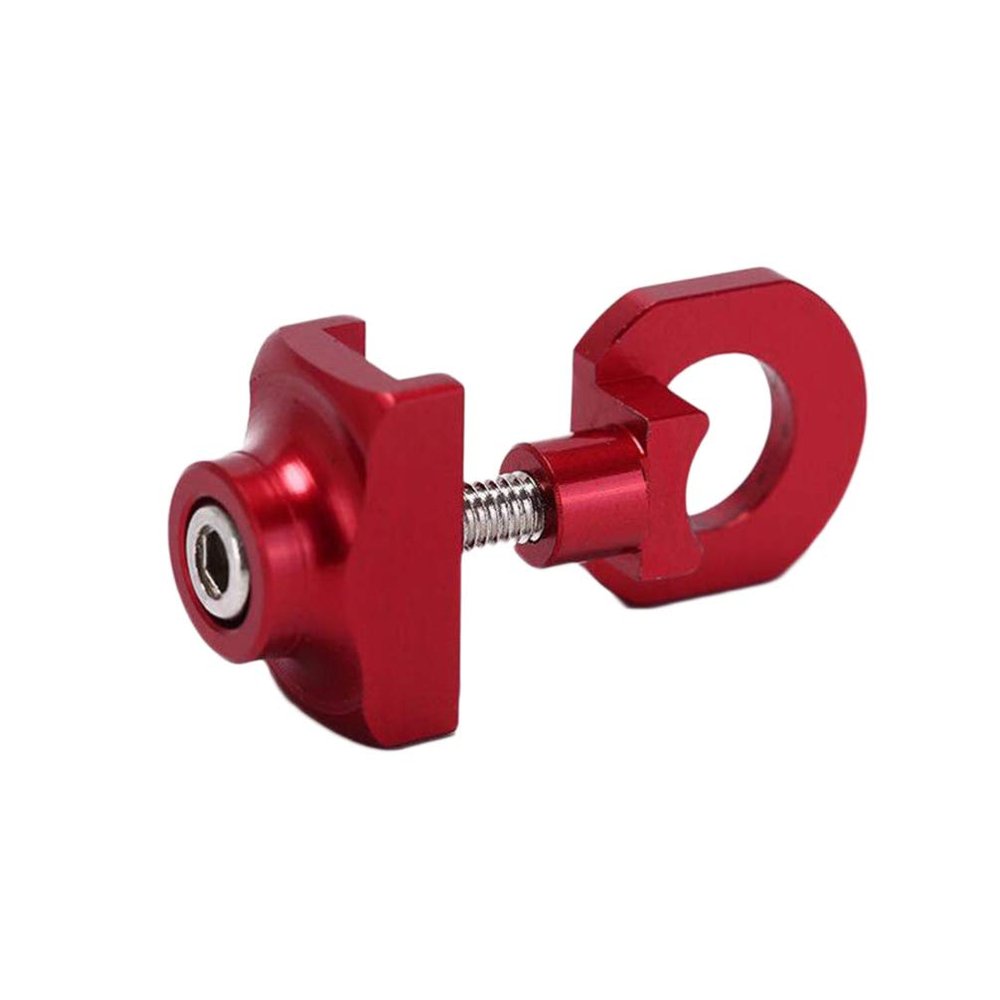 BESPORTBLE Bicycle Chain Tensioner Single Speed Bike Chain Adjuster Cycling Repair Tools for MTB Bike Bicycle (Red)