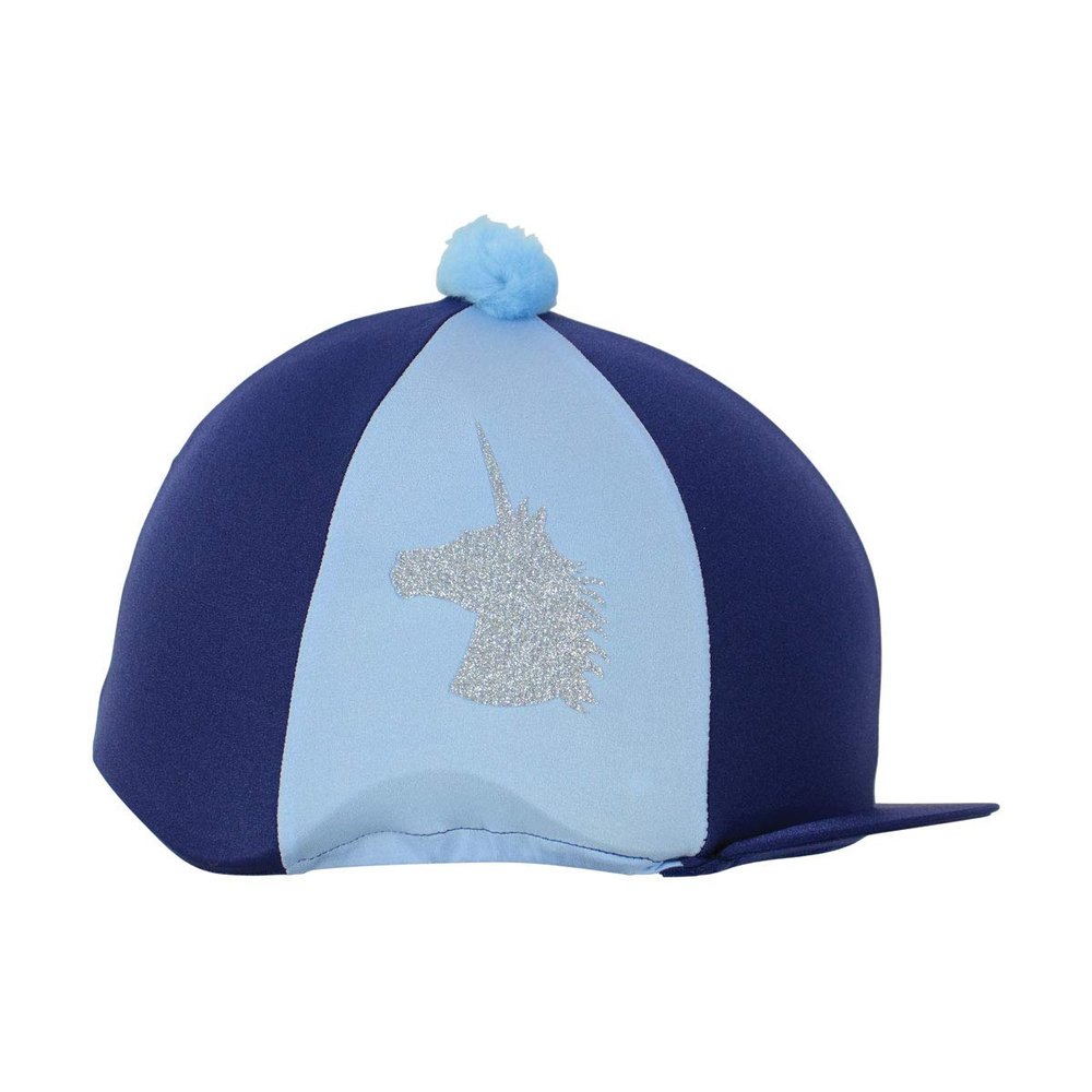 Shorefields Hy Unicorn Glitter Hat Cover by Little Rider 1 Size (Navy/Light Blue)