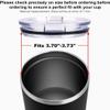 koodee 30 oz Tumbler Lids, Fits for 30 oz YETI Rambler, Ozark Trail and More, 2 Pack Spill-proof Lids,Covers for 30 Ounce Tumbler,Cup (Lake blue) view 2