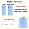 Cozysilk Brand - GANNAFEE Cotton Sleeping Bag Liner with Zipper - 100% Cotton Travel Sheet Sleep Sack Adult - Travel Sleeping Bag for Hotels Camping Hiking (Single - 33.5 x 87 inch, Blue) view 2