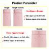 Cozysilk Brand - GANNAFEE Cotton Sleeping Bag Liner with Zipper - 100% Cotton Travel Sheet Sleep Sack Adult - Travel Sleeping Bag for Hotels Camping Hiking (Single - 33.5 x 87 inch, Pink) view 2