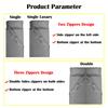 Cozysilk Brand - GANNAFEE Cotton Sleeping Bag Liner with Zipper - 100% Cotton Travel Sheet Sleep Sack Adult - Travel Sleeping Bag for Hotels Camping Hiking (Single Luxury - 41 x 87 inch, A-Dark Grey) view 2