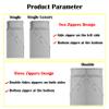 Cozysilk Brand - GANNAFEE Cotton Sleeping Bag Liner with Zipper - 100% Cotton Travel Sheet Sleep Sack Adult - Travel Sleeping Bag for Hotels Camping Hiking (Single - 33.5 x 87 inch, Light Grey) view 2