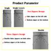 Cozysilk Brand - GANNAFEE Cotton Sleeping Bag Liner with Zipper - 100% Cotton Travel Sheet Sleep Sack Adult - Travel Sleeping Bag for Hotels Camping Hiking (Double - 71 x 87 inch, A-Dark Grey) view 2