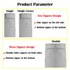 Cozysilk Brand - GANNAFEE Cotton Sleeping Bag Liner with Zipper - 100% Cotton Travel Sheet Sleep Sack Adult - Travel Sleeping Bag for Hotels Camping Hiking (Single Luxury - 41 x 87 inch, Light Grey) view 2