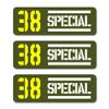 38 Special Ammo Bullet Olive Vinyl Decal Sticker Label 3"x1" 3-Pack view 1