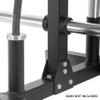 Commercial Olympic Bumper Plate Tree, 750 lb Capacity, with Two Bar Holders and Transport Wheels view 3