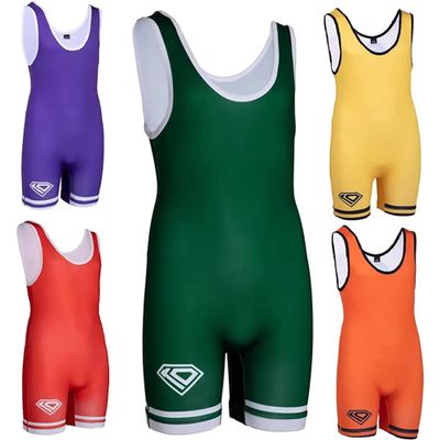 KO Sports Gear Unisex Wrestling Singlet for Adult Wrestlers - Wrestling Singlet for Men & Women - Bold Durable Uniform, Stretchy Breathable Material - Green, Adult Medium
