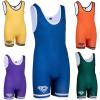 KO Sports Gear Unisex Wrestling Singlet for Adult Wrestlers - Wrestling Singlet for Men & Women - Bold Durable Uniform, Stretchy Breathable Material - Blue, Adult Small view 1