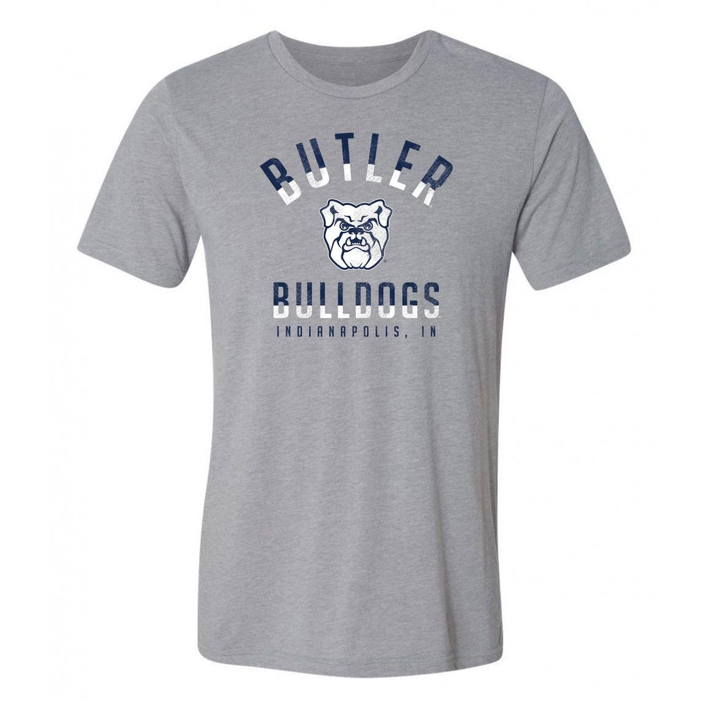 UGP Campus Apparel AS1181BC - Butler Bulldogs Division Arch Canvas Triblend T-Shirt - X-Large - Athletic Grey
