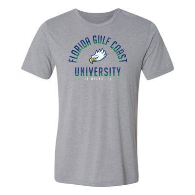 UGP Campus Apparel AS1181BC - FGCU Eagles Division Arch Canvas Triblend T-Shirt - 2X-Large - Athletic Grey