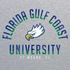 UGP Campus Apparel AS1181BC - FGCU Eagles Division Arch Canvas Triblend T-Shirt - 2X-Large - Athletic Grey view 2