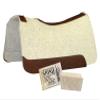5 Star Equine Products - 7/8" Thick Western Contoured Natural Barrel Pad 30" x 28" Wool Horse Blanket view 1
