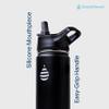 Clearly Filtered 20oz Water Bottle/Targets 220+ Contaminants/Double-Wall Insulated Stainless Steel Filtered Water Bottle BPA/BPS-Free Phthalate-Free Filters Fluoride Lead Chlorine (White) view 4