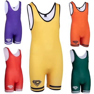 KO Sports Gear Unisex Wrestling Singlet for Adult Wrestlers - Wrestling Singlet for Men & Women - Bold Durable Uniform, Stretchy Breathable Material - Yellow, Adult XX-Large