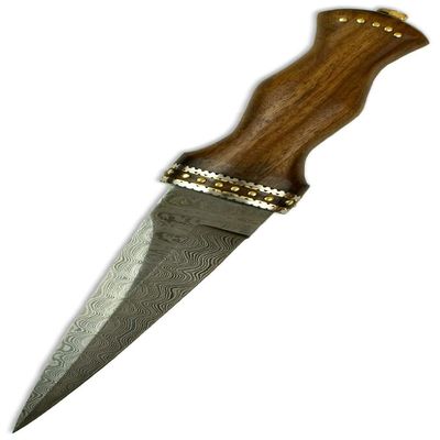 SZCO Damascus Dirk with Ornate Rosewood Handle