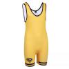 KO Sports Gear Unisex Wrestling Singlet for Adult Wrestlers - Wrestling Singlet for Men & Women - Bold Durable Uniform, Stretchy Breathable Material - Yellow, Adult Small view 2