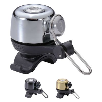 BBB Cycling Unisex's Noisy BBB-17 Cycling Bicycle Handlebar Sound Bell for Road Mountain and Racing Bikes Adults, Shiny Silver, One Size