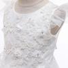 Flower Girls Lace Bridesmaid Dress Long A-line Wedding Pageant Long Dresses Little Princess Formal First Communion Birthday Party Floor Length Maxi Dress Kids Prom Puffy Tulle Ball Gowns White 7-8Y view 2