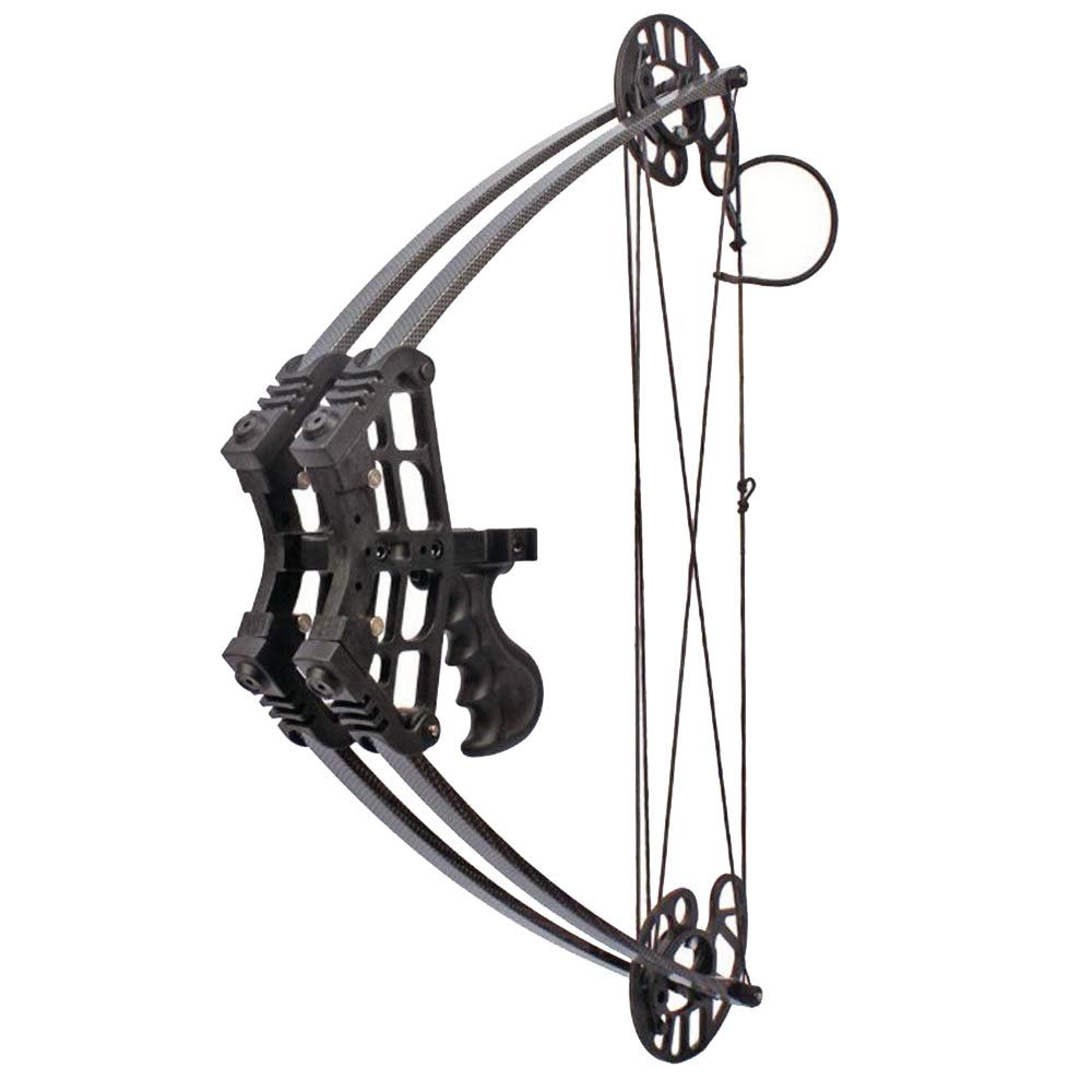 Archery Compound Bow Hunting Triangle Bow 50lbs Short Axis Right Left Hand for Outdoor Hunting Competition Composite Bow (Black)