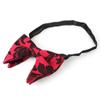 Mens AZAR Oversized 5" Pre-Tied Handmade Velvet/Satin/Knitted Formal Tuxedo Big Bow Tie (Red Floral 1714) view 2