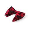Mens AZAR Oversized 5" Pre-Tied Handmade Velvet/Satin/Knitted Formal Tuxedo Big Bow Tie (Red Floral 1714) view 3