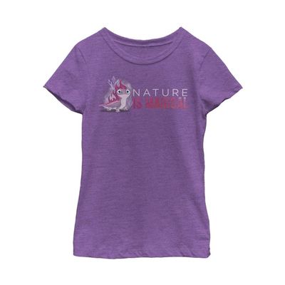 Disney Girls' T-Shirt, Purple Berry, Small