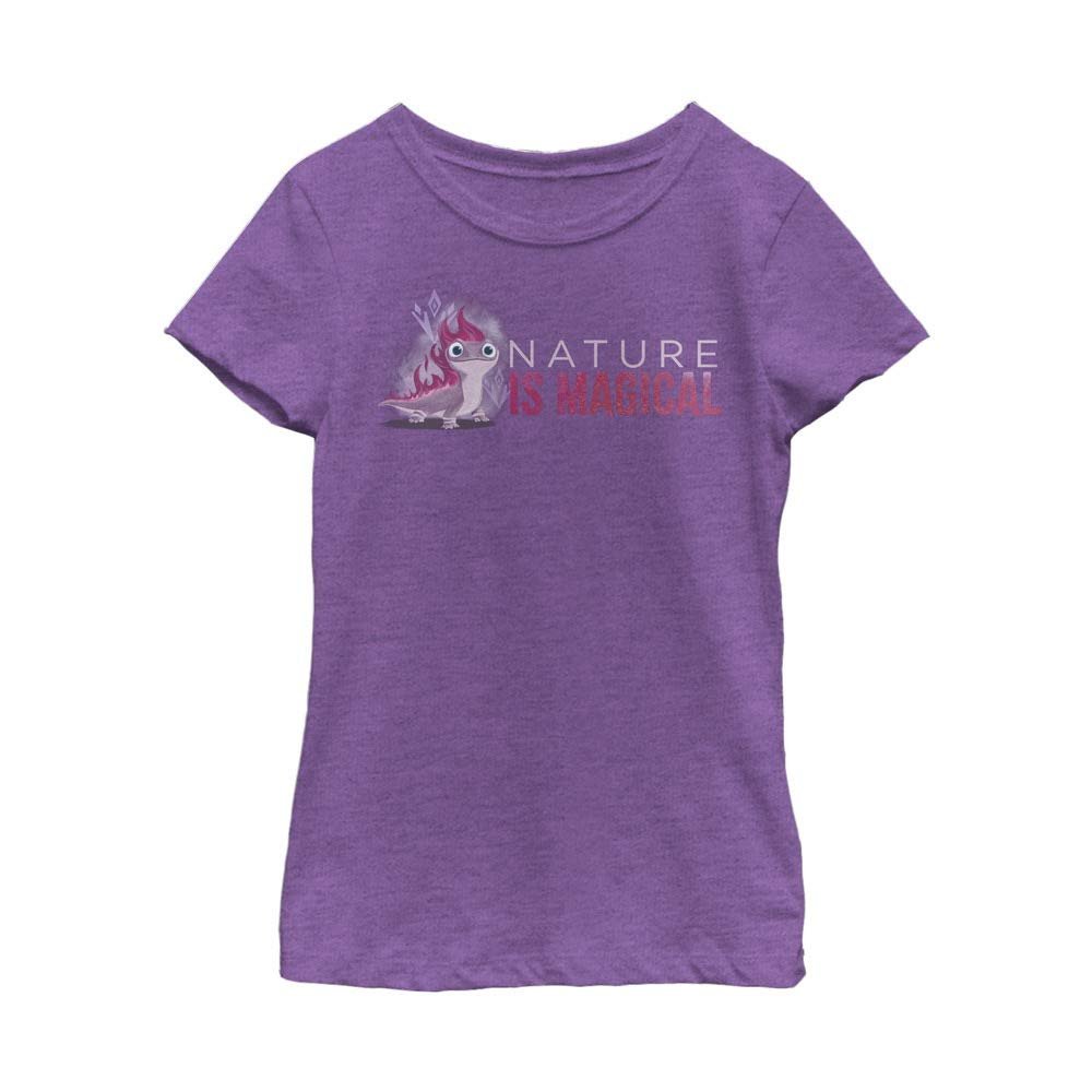 Disney Girls' T-Shirt, Purple Berry, Small