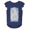 Disney Girls' T-Shirt, Navy, Large view 1