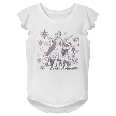 Disney Girls' T-Shirt, White, Medium