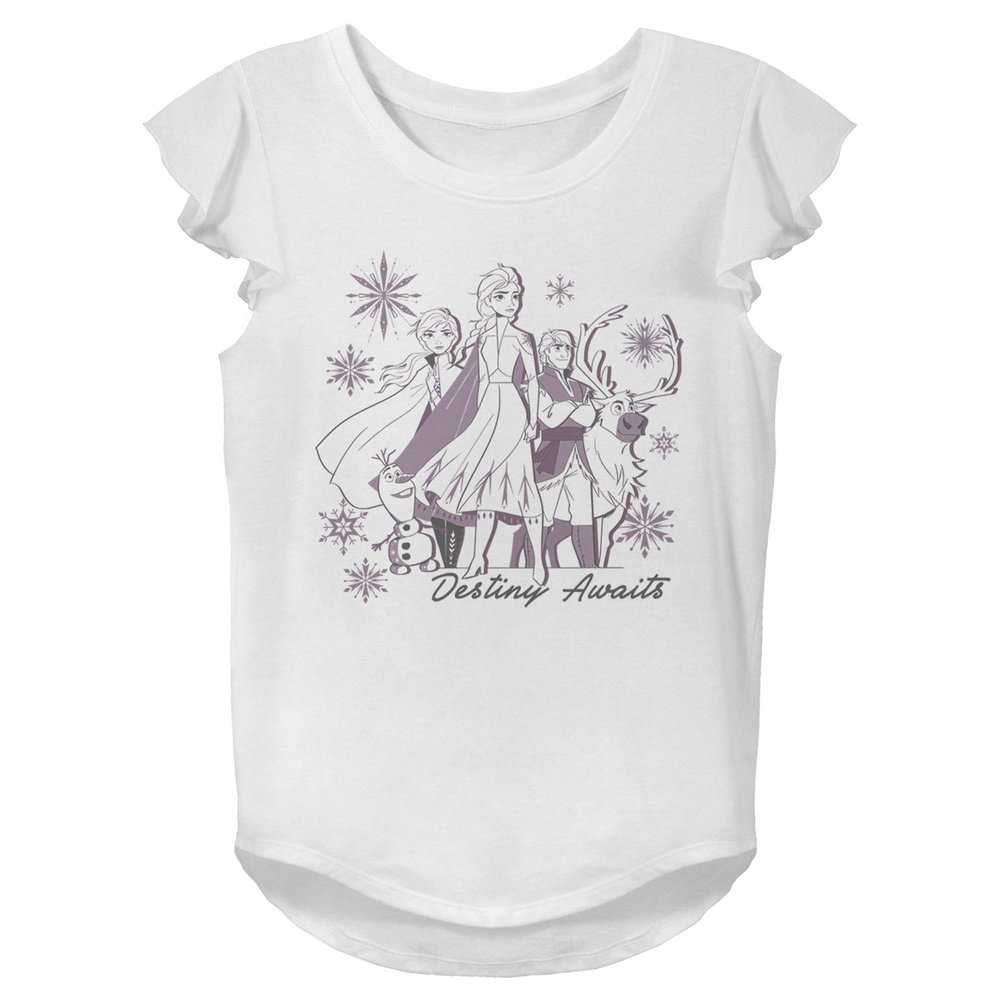 Disney Girls' T-Shirt, White, Medium