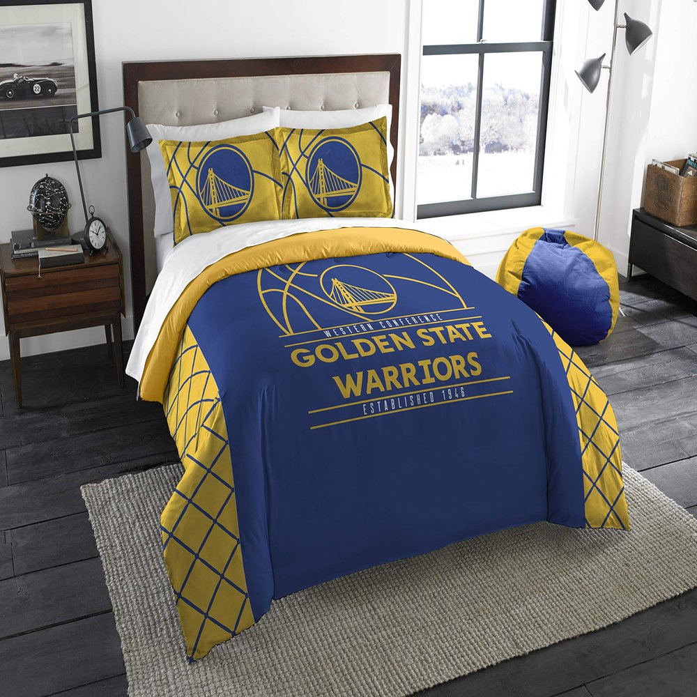 Northwest NBA Golden State Warriors Unisex-Adult Comforter and Sham Set, Full/Queen, Reverse Slam