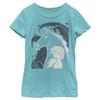 Disney Girls' T-Shirt, Tahiti Blue, Medium view 1